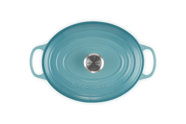 Le Creuset Cast Iron Signature Oval Casserole 29cm CaribbeanCaribbean image number 4