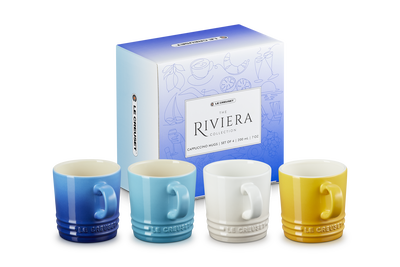 Stoneware Riviera Set of 4 Cappuccino Mugs
