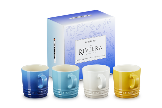 Stoneware Riviera Set of 4 Cappuccino Mugs image number 1
