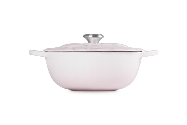 Le Creuset Cast Iron Signature Petal Soup Pot 26cm Shell PinkShell Pink image number 3