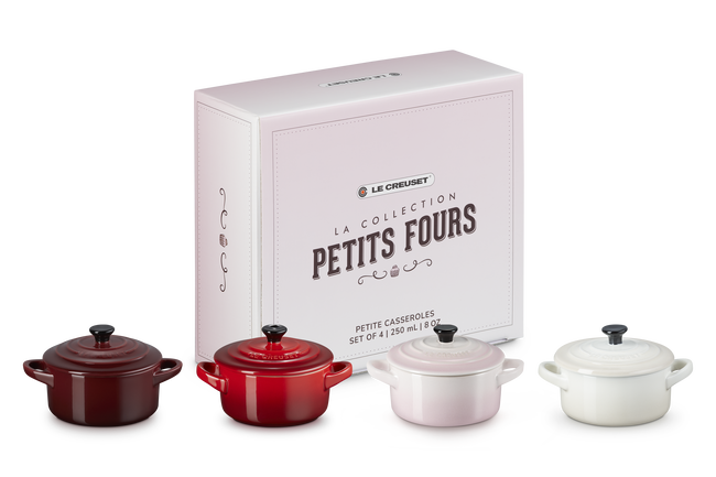 Stoneware Petits Fours Set of 4 Mini Cocottes image number 1