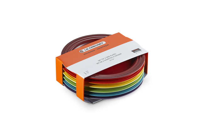 Stoneware Rainbow Set of 6 Side Plates image number 2