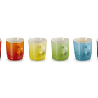 Stoneware Rainbow Set of 6 Espresso Mugs image number 1