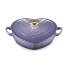 Le Creuset Cast Iron Classic Shallow Heart Casserole with Light Gold Heart Knob 20cmProvence image number 2
