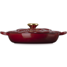 Cast Iron Petal Shallow CasseroleGarnet image number 3