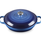 Le Creuset Cast Iron Signature Shallow Casserole 32cm Azure BlueAzure Blue image number 2