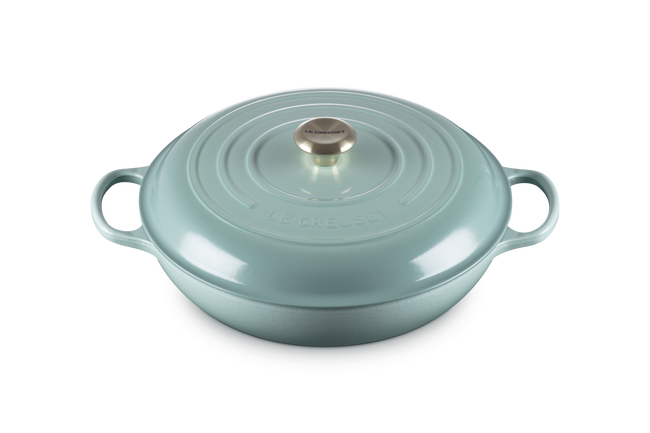 Le Creuset Cast Iron Signature Shallow CasseroleSage image number 2