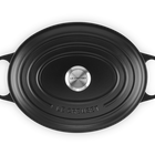 Le Creuset Cast Iron Signature Oval Casserole 31cm Matte BlackMatte Black image number 4