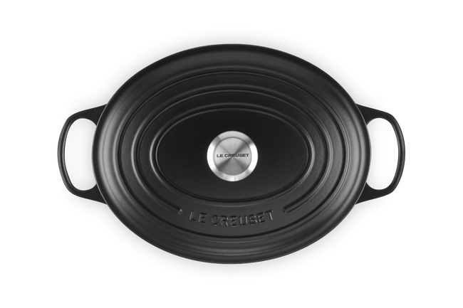 Le Creuset Cast Iron Signature Oval Casserole 31cm Matte BlackMatte Black image number 4