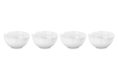 Le Creuset Stoneware Petal Set of 4 Mini Bowls White