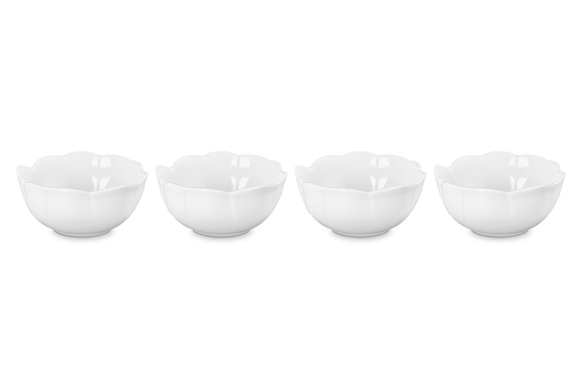 Le Creuset Stoneware Petal Set of 4 Mini Bowls White image number 1