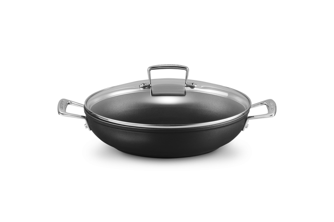 Le Creuset Non Stick Toughened Non-Stick Shallow Casserole with Glass Lid 28cm image number 1