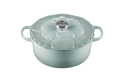 Le Creuset Cast Iron Signature Petal Round Casserole 26cm Sea Salt