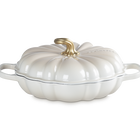 Le Creuset Cast Iron Signature Pumpkin Shallow Casserole 28cm MeringueMeringue image number 1