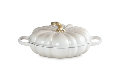Le Creuset Cast Iron Signature Pumpkin Shallow Casserole 28cm Meringue