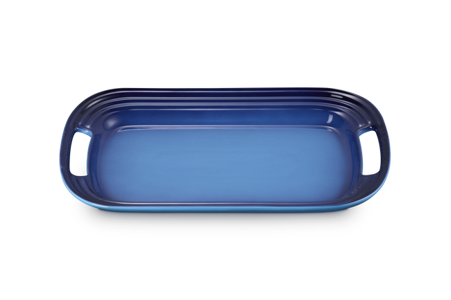 Stoneware BBQ PlatterAzure Blue image number 2