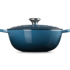 Le Creuset Cast Iron Signature Soup Pot 26cm Deep TealDeep Teal image number 3