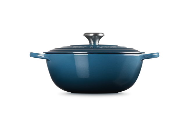 Le Creuset Cast Iron Signature Soup Pot 26cm Deep TealDeep Teal image number 3