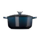 Le Creuset Cast Iron Signature Round Casserole 20cm NuitNuit image number 3