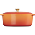 Cast Iron Flamme Dorée Signature Oval Casserole with Crucible Knob image number 5