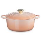 Cast Iron Signature Round CasserolePêche image number 1