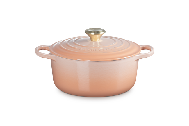 Le Creuset Peche Signature 5.3 L Round Cast Iron