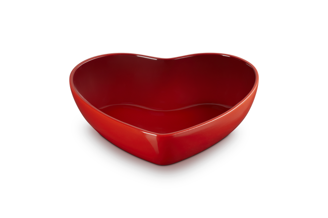 Stoneware Heart Serving BowlCerise image number 1