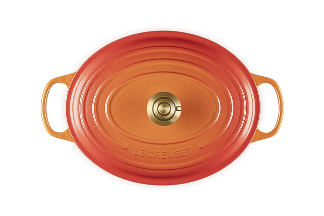 Cast Iron Flamme Dorée Signature Oval Casserole with Crucible Knob image number 7