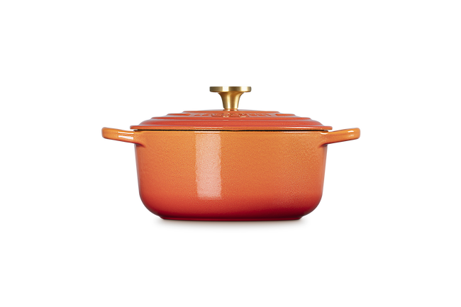 Le Creuset Cast Iron Signature Round Casserole 20cm Flamme Dor&ecirc;e image number 4