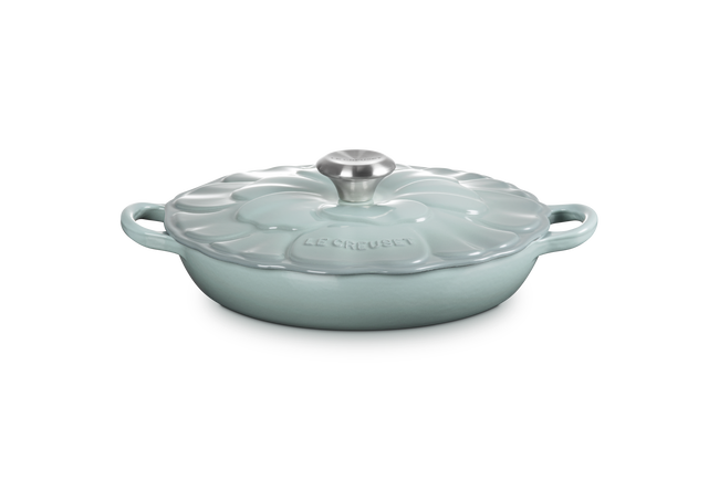 Cast Iron Petal Shallow CasseroleSea Salt image number 2