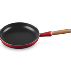 Le Creuset Cast Iron Signature Frying Pan with Wooden Handle 24cm CeriseCerise image number 2