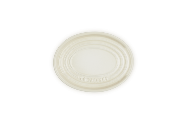 Stoneware Oval Spoon RestMeringue image number 4