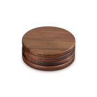 Gourmet Set of 4 Petite Acacia Magnetic Wooden Trivets image number 2