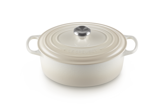 Le Creuset Signature 4.7L Oval C Iron Cass Meringu