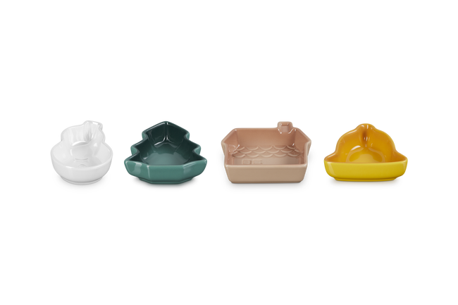 Stoneware Set of 4 Festive Mini Dishes image number 3