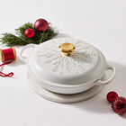 Cast Iron Snowflake Shallow CasseroleCotton image number 2