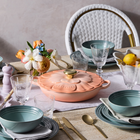 Le Creuset Cast Iron Signature Petal Shallow Casserole 26cm P&ecirc;cheP&ecirc;che image number 6