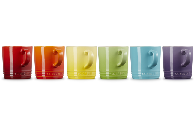 Stoneware Rainbow Set of 6 London 350ml Mugs image number 5