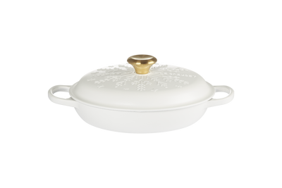 Cast Iron Snowflake Shallow Casserole