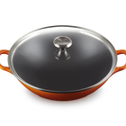 Le Creuset Cast Iron Signature Wok with GlaStainless Steel Lid 32cm FlameFlame image number 2