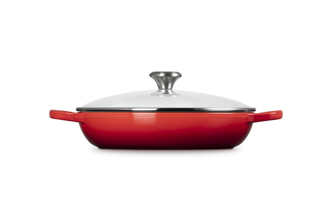 Cast Iron Signature Shallow Braiser with Glass Lid image number 3