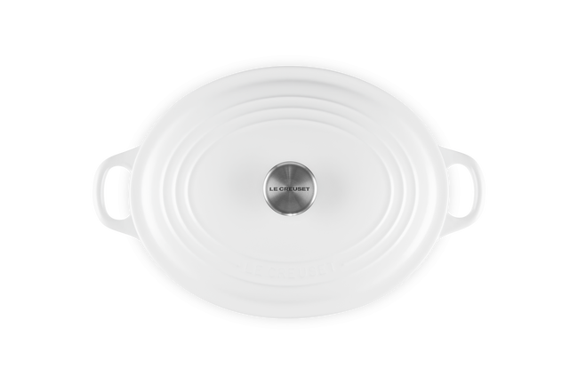 Le Creuset Cast Iron Classic Oval CasseroleWhite image number 4