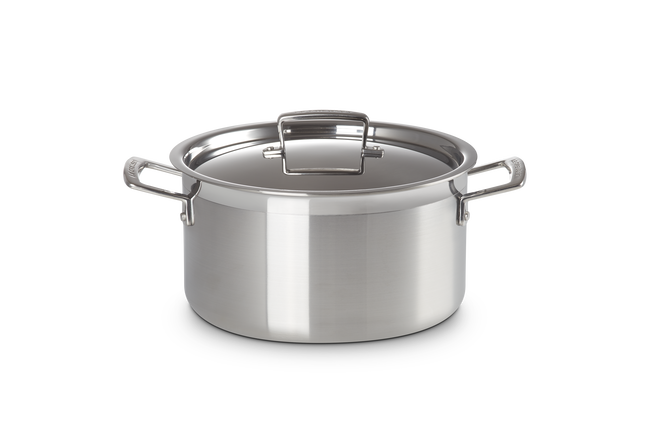 3-ply Stainless Steel Deep Casserole image number 1