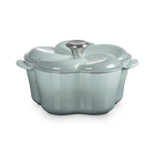 Le Creuset Cast Iron Floral Casserole 20cm Sea SaltSea Salt image number 1