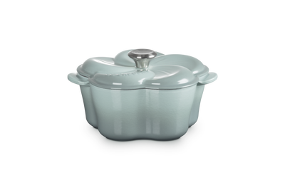 Le Creuset Cast Iron Floral Casserole 20cm Sea Salt