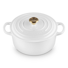 Le Creuset Cast Iron Signature Round Casserole 22cm WhiteWhite image number 2