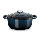 Le Creuset Cast Iron Signature Round Casserole 20cm NuitNuit image number 1