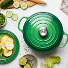 Le Creuset Cast Iron Signature Round Casserole 22cm Bamboo GreenBamboo image number 7