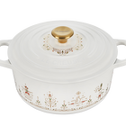 Le Creuset Cast Iron Signature Round No&ecirc;l 12 Days of Christmas 22cm White image number 1