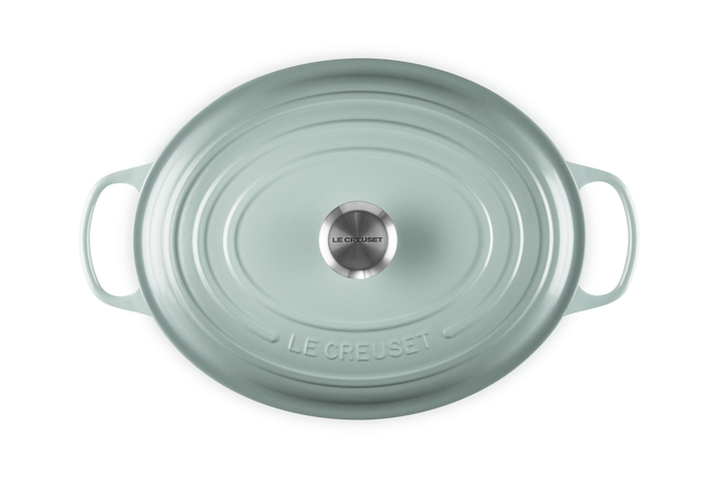 Le Creuset Cast Iron Signature Oval CasseroleSea Salt image number 4